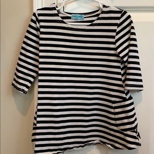 Black and White Stripped long sleeve dress